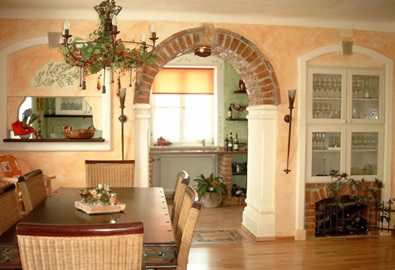 WOHNRAUMGESTALTUNG | Ziegel- und Steindekor, S�ulen, Dekoration, Rundbogen